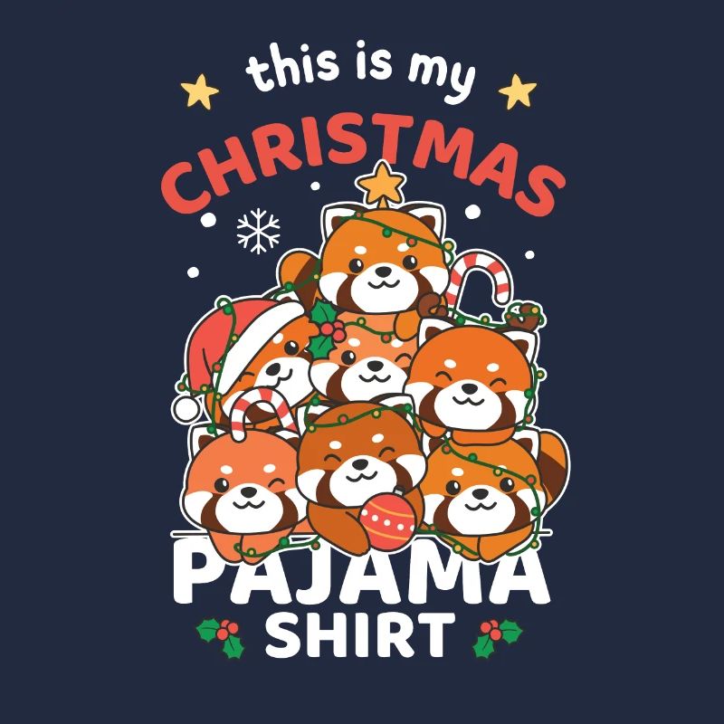 Pyjama de Noël panda roux