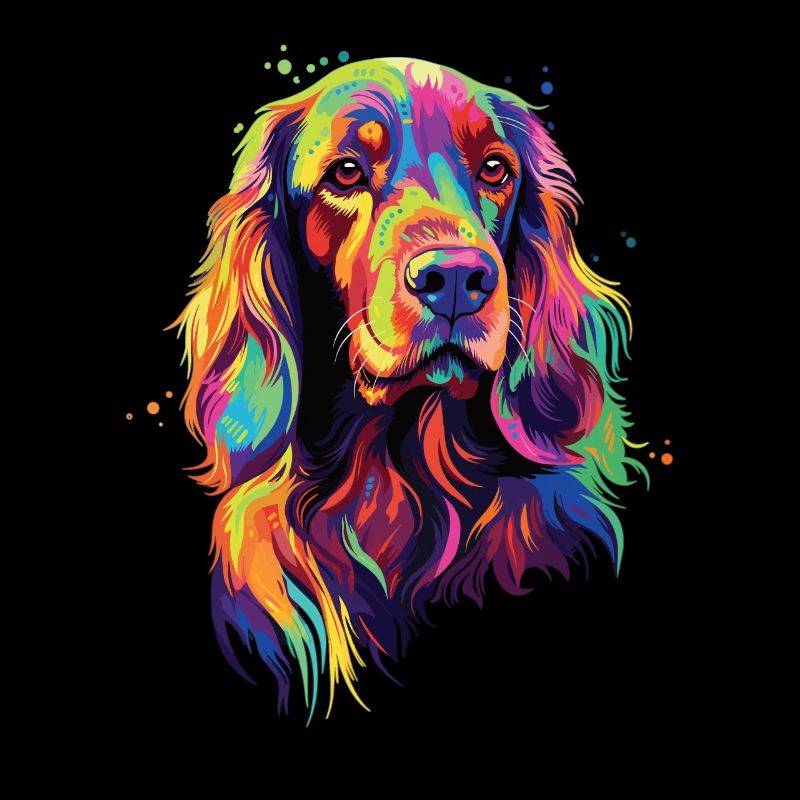 Wasserfarben Farbenfroher Irish Setter