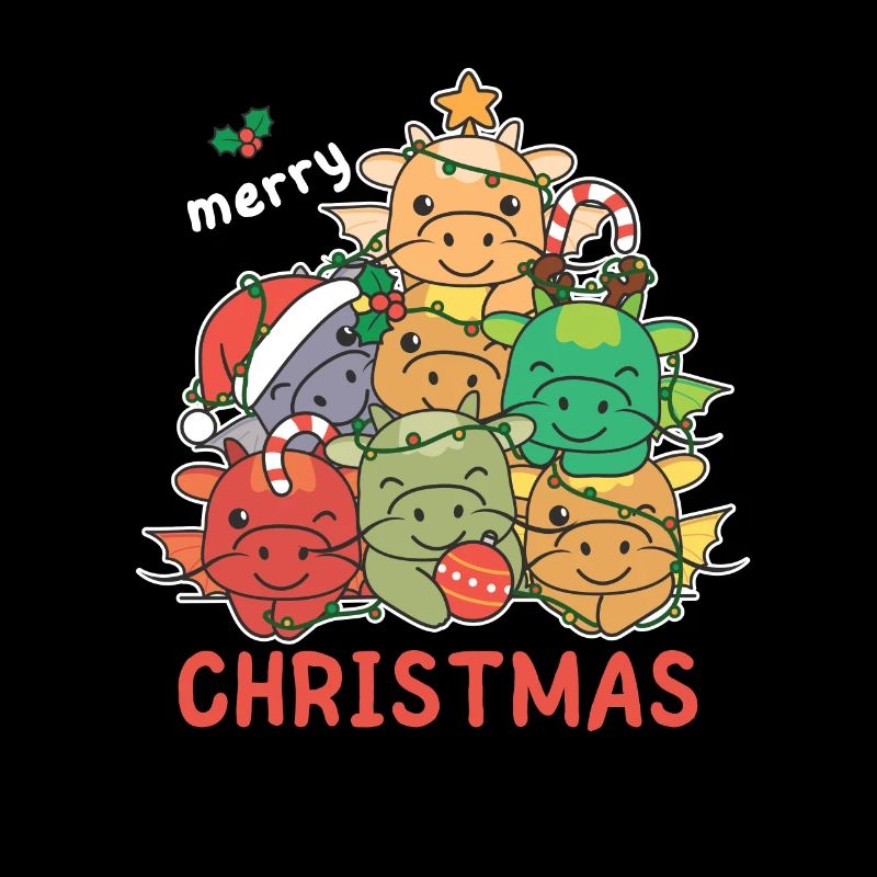Dragon Arbre de Noël Joyeux Noël