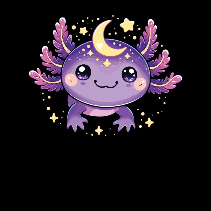 Étoile de lune magique Axolotl violet