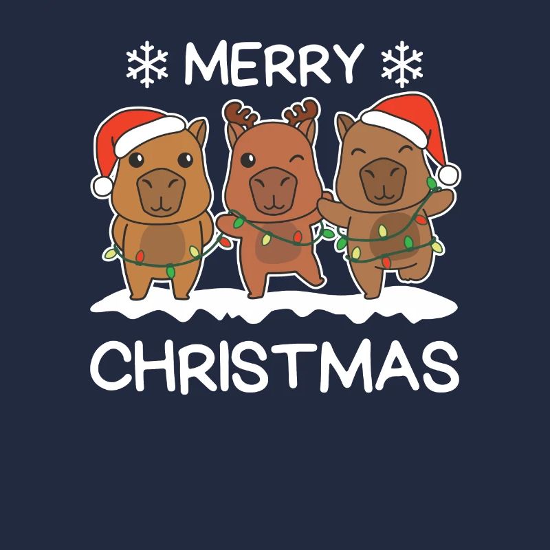 Joyeux Noël Capybara Réveillon de Noël