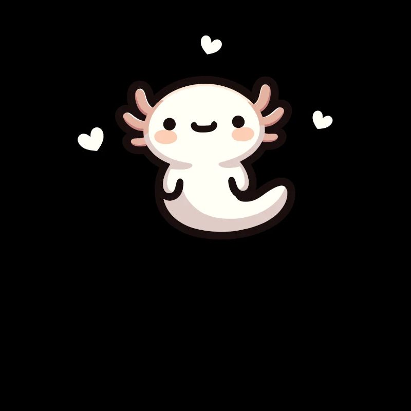 Kawaii Axolotl niedliches Muster
