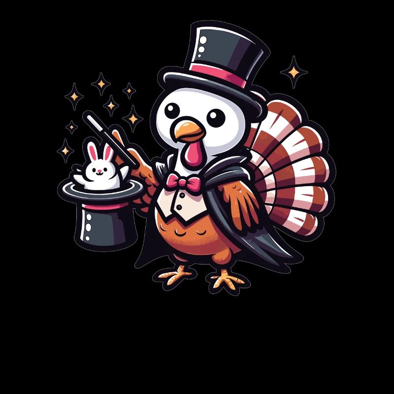 Dinde de tour de magie de magicien de Thanksgiving