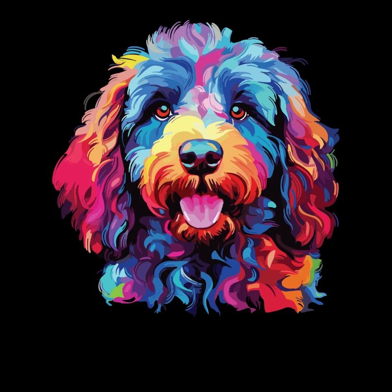 Barbet coloré aquarelle