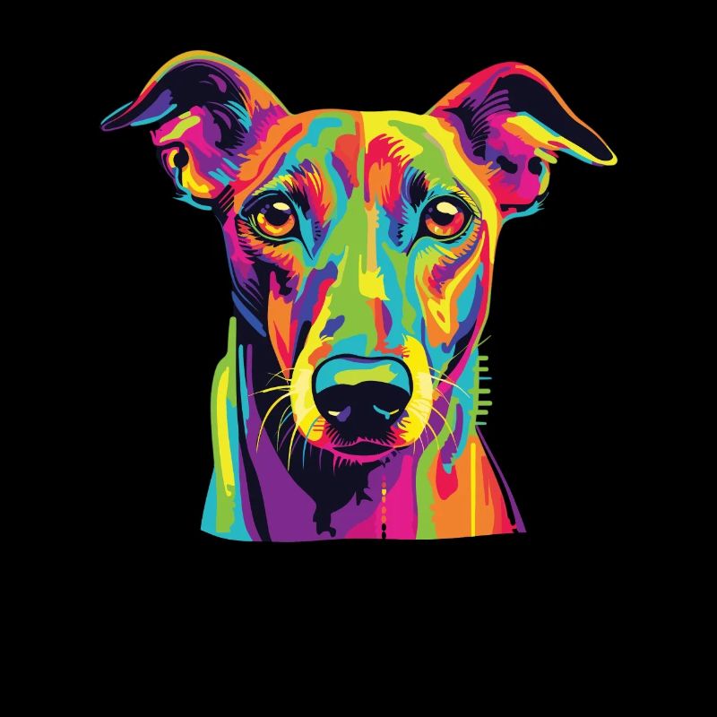 Wasserfarben Farbenfroher Greyhound