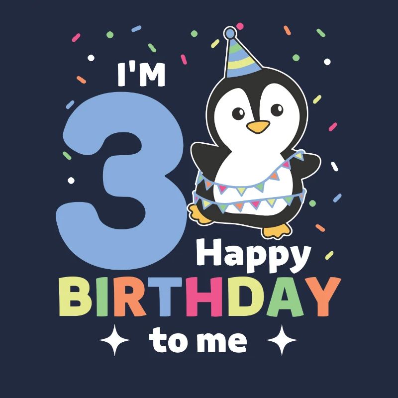 Penguin for 3rd birthday children three years old