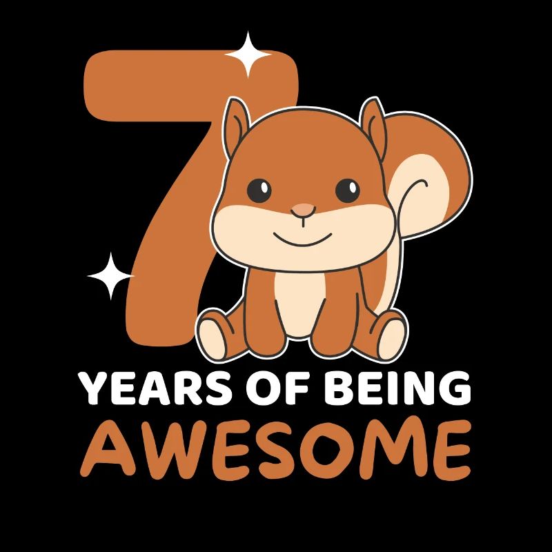 Squirrel for 7th birthday Children seven years