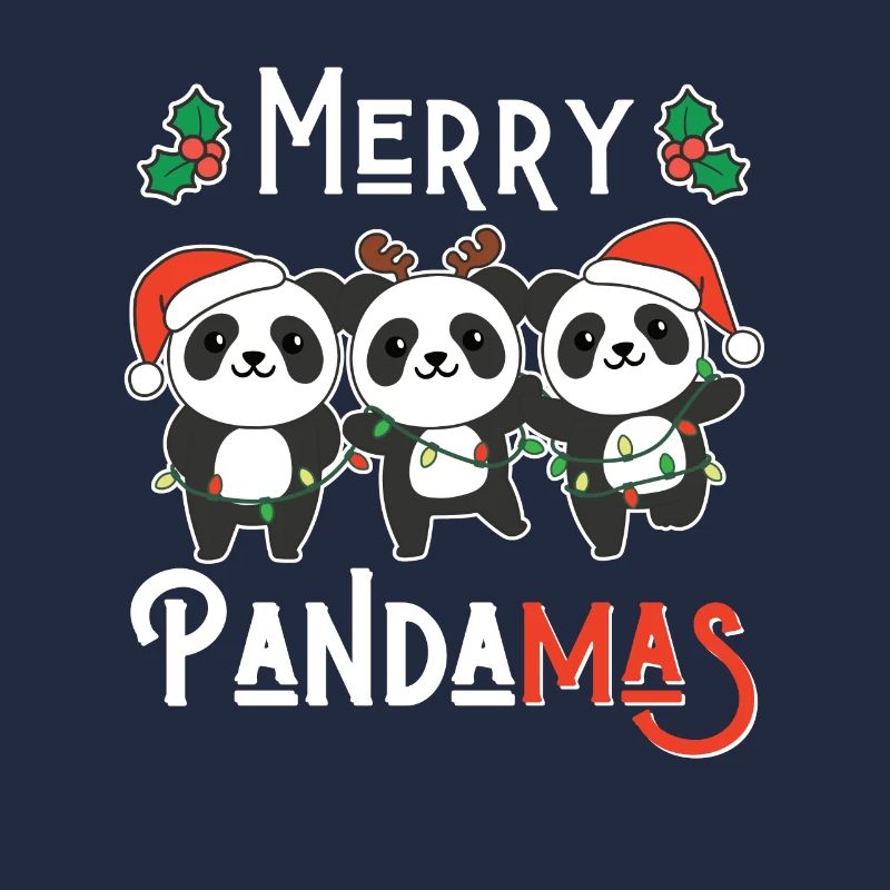 Joyeux Noël Pandamas Jeu de mots Panda