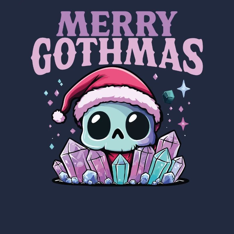 Merry Gothmas Pastel Goth Christmas Skull