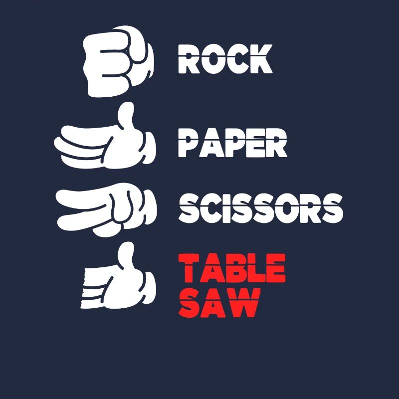 Roche Papier Ciseaux Table Saw Drôle Jeu de Main