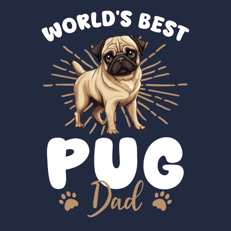 Pug Groovy Pug Dad