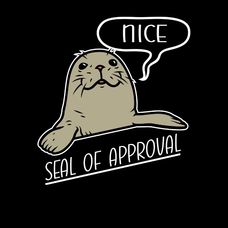 Niedlicher Seehund Mit Nice Seal Of Approval