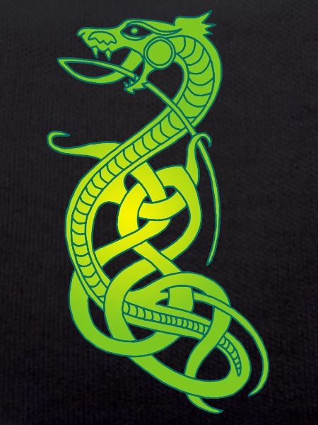 Serpent vert et jaune infini
