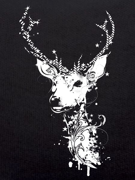 A white deer head