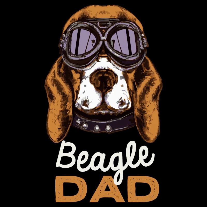 Beagle Dad Vintage Pilot Hund Papa Geschenk Retro