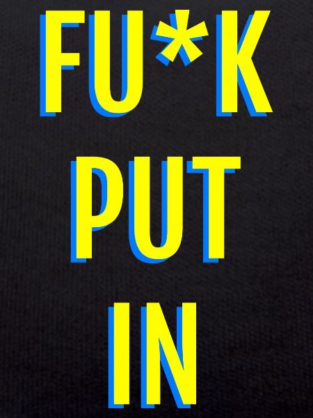 Provocative neon text graphics