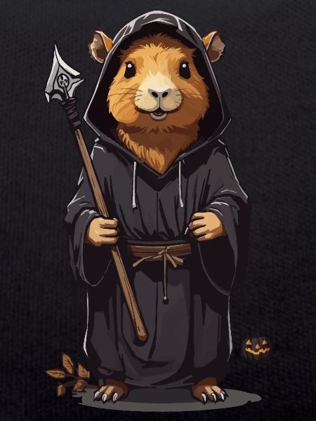 Halloween Capybara Druide Magicien Capybara