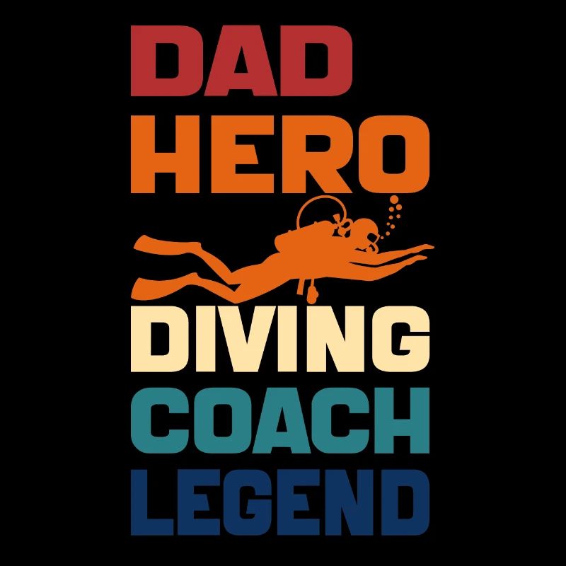 Dad Hero Diving Coach Legend Funny Diving Dad 2024