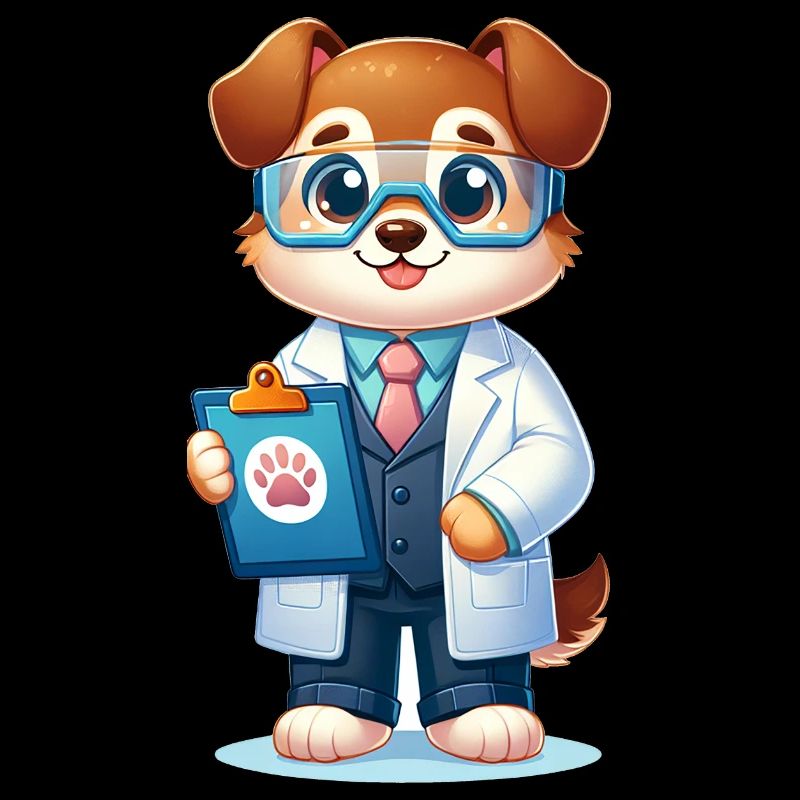 Cute Dog Scientist