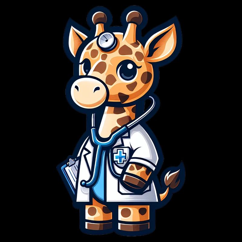 Mignon médecin girafe