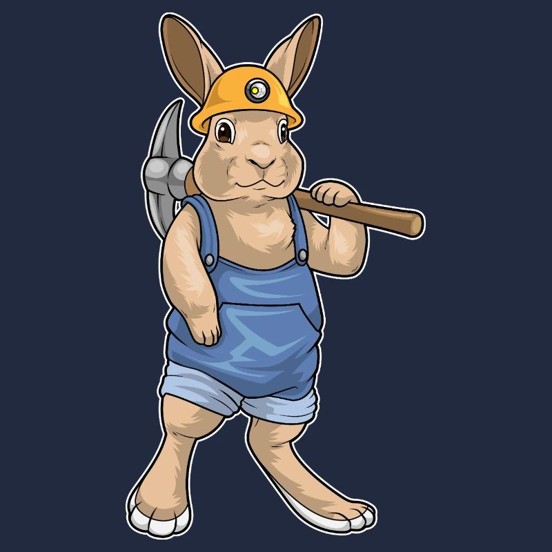 Mineur de lapin Pioche Exploitation minière