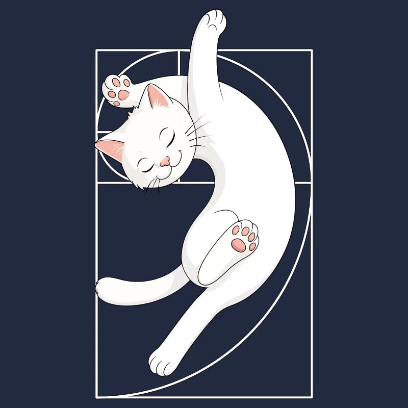 Fibonacci Spiral Cat