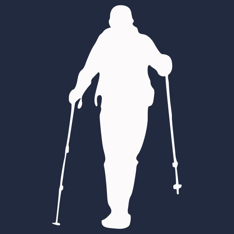 Wanderer mit Trekkingstöcken