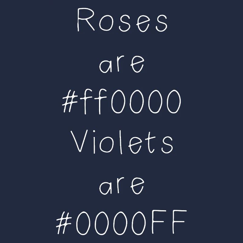 Blague sur le code couleur hexadécimal pour développeurs, codeurs et web...