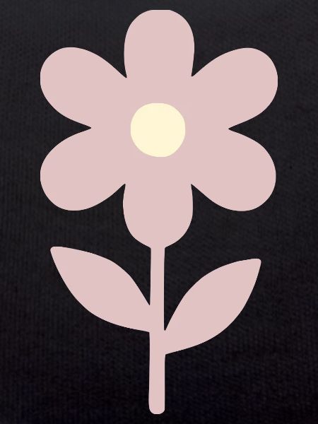 Minimal Flower in Pale Pink