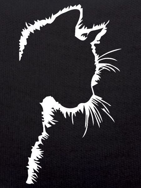 Katzen Silhouette Linienstil