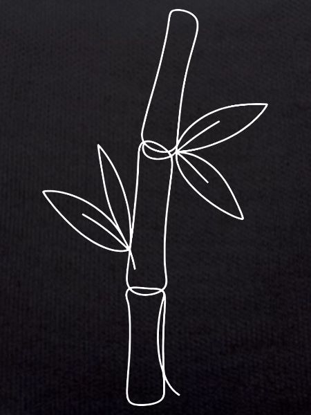 Bamboo Silhouette Mono Print