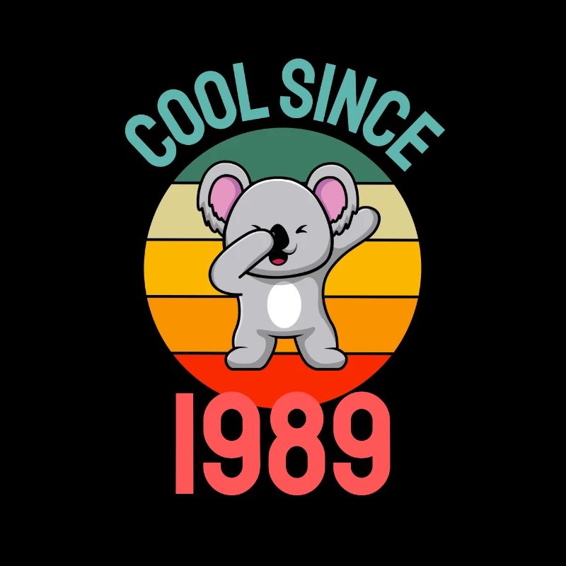 Cool seit 1989 Retro Dabbing Koala 33. Geburtstag