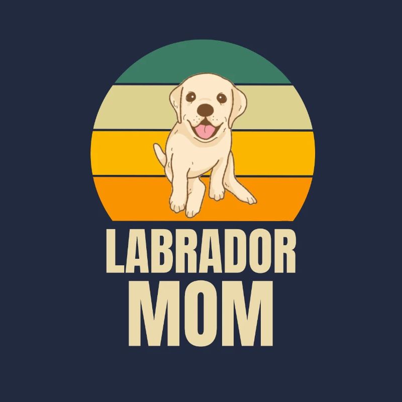 Labrador Mama Hunde Muttertag Retro Labrador