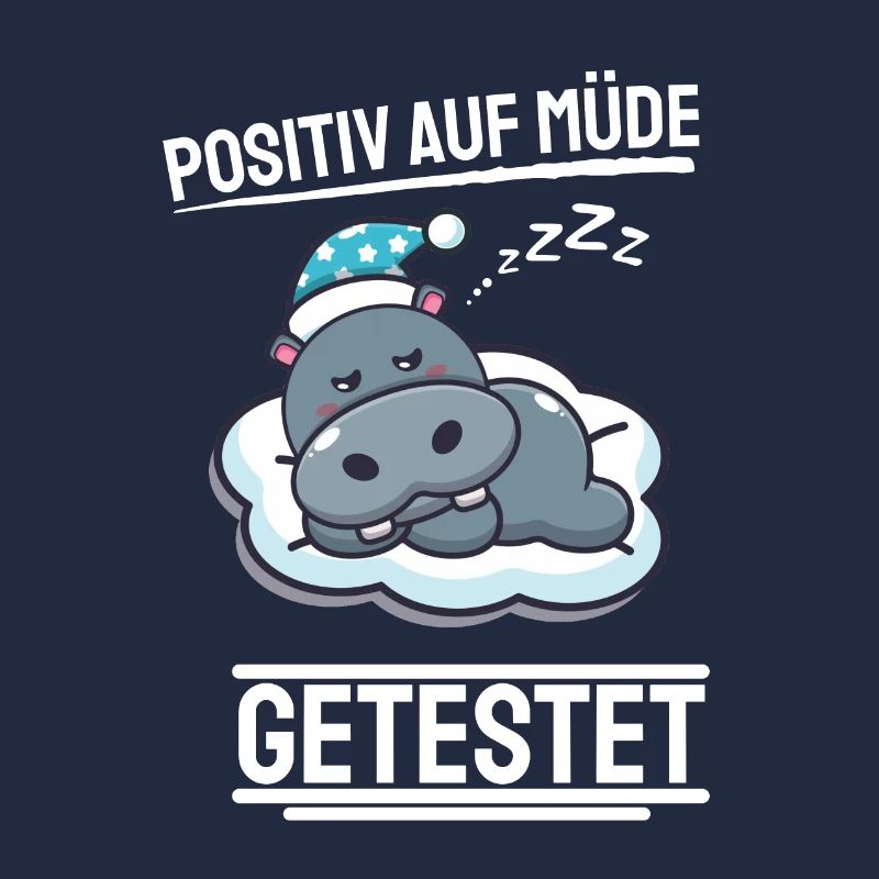 Lustiges Langschläfer Hippo Geschenk Nilpferd