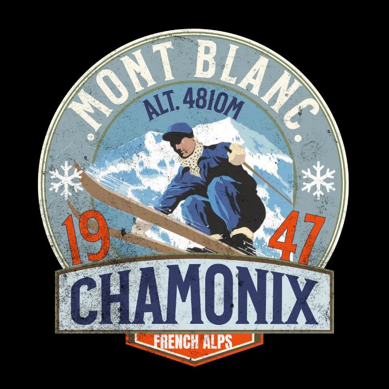 Mont Blanc Chamonix vintage