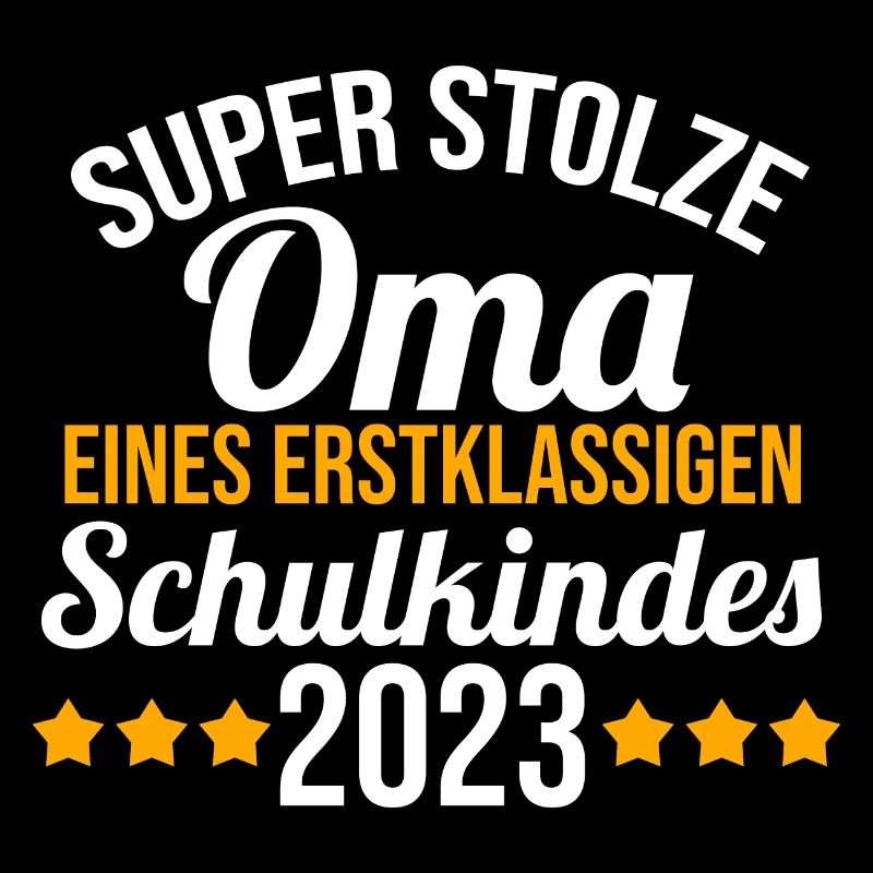 Stolze Oma eines Schulkind 2023 Einschulung