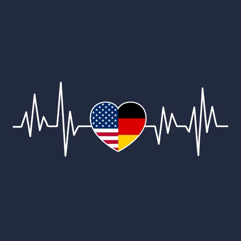 USA Germany Flag Two Countries