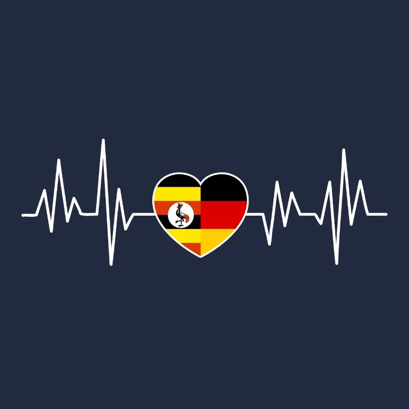 Uganda Germany Flag Two Countries