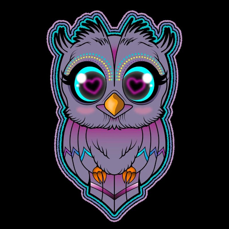 Süße kleine Eule Uhu Vogel Kauz
