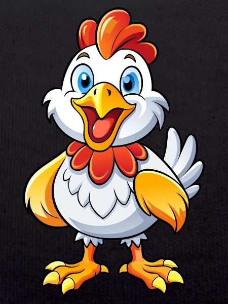 Poulet heureux