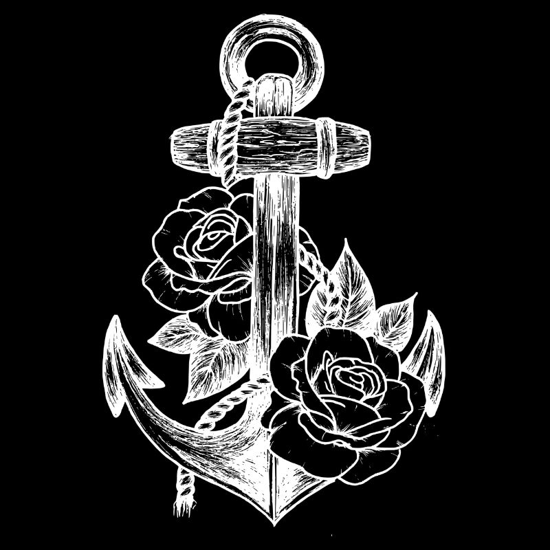 Anchor and roses