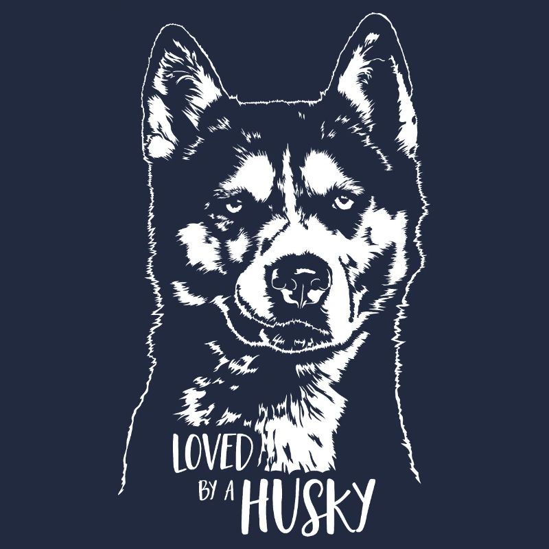 Loved by a Husky Hundespruch Wilsigns