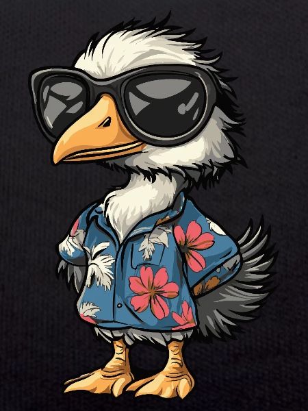 Ostrich Comic Funny Summer