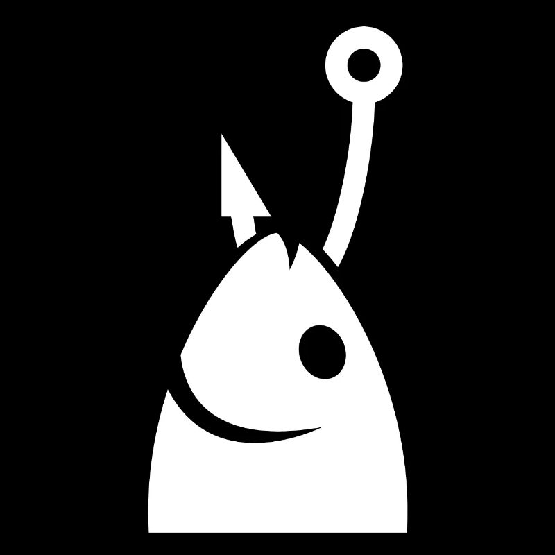 Fish head on the hook