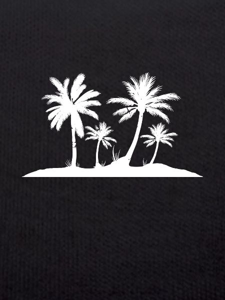 Palm trees beach island