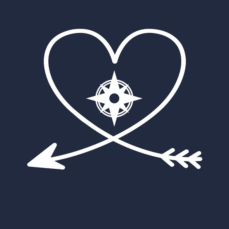 Compass heart arrow