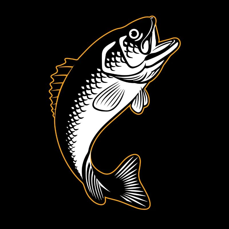 Carpe silhouette poisson