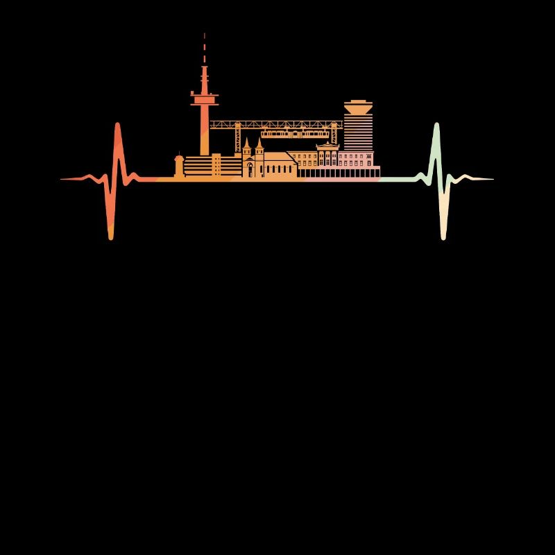 Wuppertal Retro Skyline Herzschlag