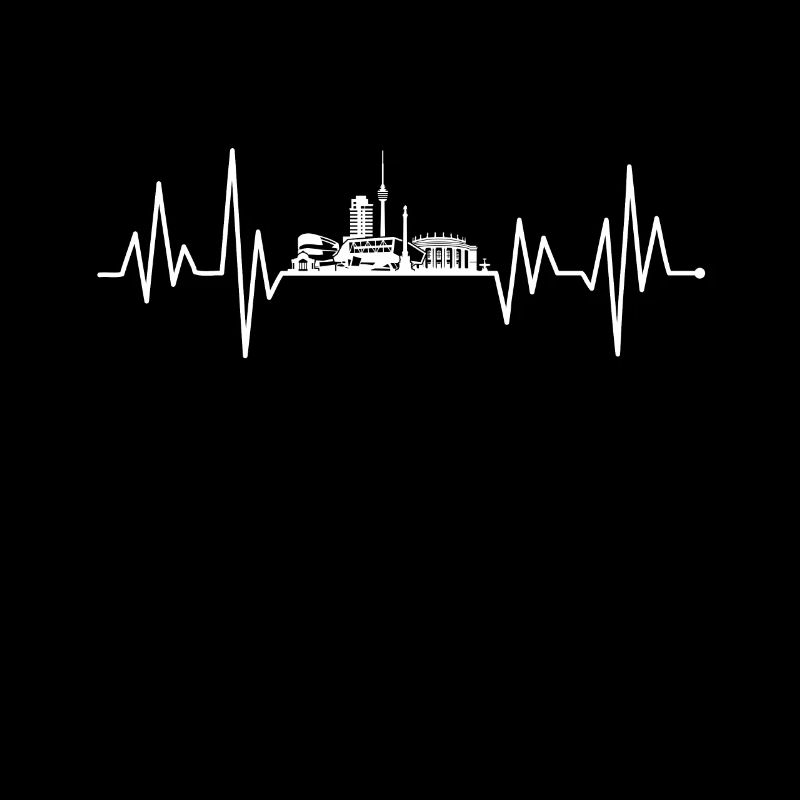 Stuttgart skyline heartbeat