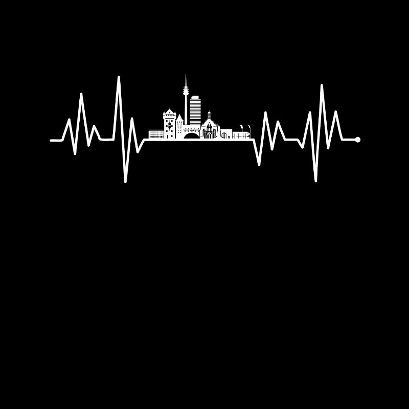 Nuremberg skyline heartbeat